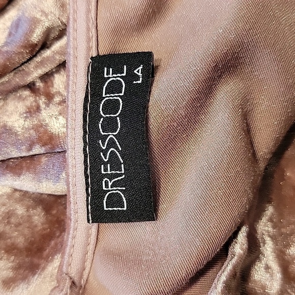 Dresscode LA, Size Unknown Dusty Rose Crushed Velvet Long Sleeve Top - Picture 9 of 9